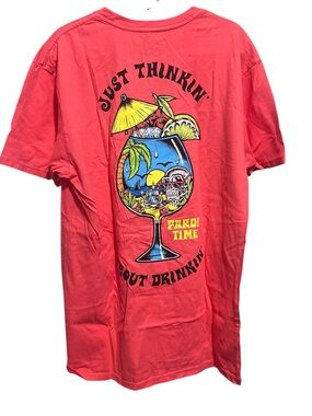 NWT Pardy Time Just Thinkin' About Drinkin' T-Shirt Size Large